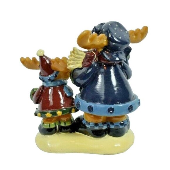 Akcents Snow Buddies Moose 5in Tall Holiday Figurines with Box - Picture 4 of 11